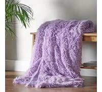 Catherine Lansfield Cuddly Deep Pile Faux Fur 150x200cm Blanket Throw Heather