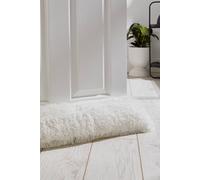Catherine Lansfield Cuddly Deep Pile Faux Fur Door Draught Excluder Cream