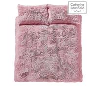 Catherine Lansfield Cuddly Deep Pile Faux Fur Plain Duvet Cover Set/Accessories