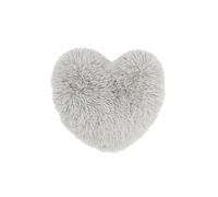 Catherine Lansfield Cuddly Heart Faux Fur 3D Cushion Silver