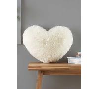 Catherine Lansfield Cuddly Heart Shaped Cushion Cream