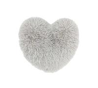 Catherine Lansfield Cuddly Heart Shaped Cushion Silver