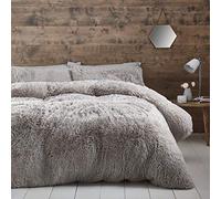Catherine Lansfield Cuddly Super King Duvet Set Silver