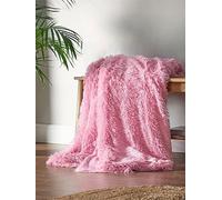 Catherine Lansfield Cuddly Throw Blush