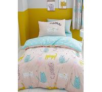 Catherine Lansfield Cute Cats Duvet Cover Set Pink