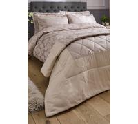 Catherine Lansfield Damask Jacquard 240x260cm Bedspread Champagne Gold