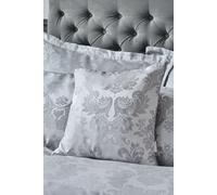 Catherine Lansfield Damask Jacquard Cushion - Silver Grey