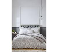 Catherine Lansfield 'damask Jacquard' Duvet Set In Silver Silver King