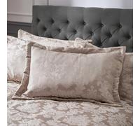 Catherine Lansfield Damask Jacquard Quilted Pillow sham Pair - Champagne Gold