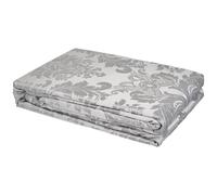 Catherine Lansfield Damask Jacquard Super King Duvet Cover Set with Pillowcases Silver Grey