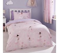 Catherine Lansfield Dancing Fairies Children's Duvet Cover Bedroom Range Pink