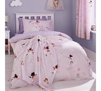 Catherine Lansfield Dancing Fairies Cosy Fleece 130x170cm Blanket Throw Pink