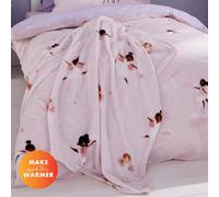 Catherine Lansfield Dancing Fairies Cosy Fleece 130X170Cm Blanket Throw Pink