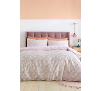 Catherine Lansfield 'Darcy Floral' Reversible Duvet Cover Set in Pink | Size: Single Catherine Lansfield Pink Single