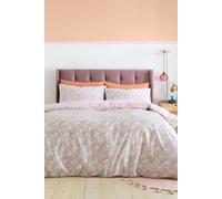 Catherine Lansfield Darcy Floral Reversible King Duvet Cover Set with Pillowcases Pink