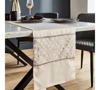Catherine Lansfield Deco Sequin 32x180cm Dining Table Runner Champagne Gold