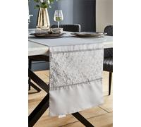 Art Deco Sequin Table Runner - Large by Catherine Lansfield Silver Grey