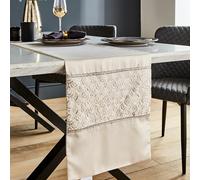 Catherine Lansfield Deco Sequin 32x180cm Dining Table Runner Champagne Gold