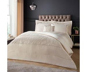 Catherine Lansfield Deco Sequin Quilted 240x260 cm Bedspread Champagne Gold