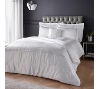 'Deco Sequin' Quilted Bedspread Catherine Lansfield White 240cm x 260cm