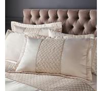 Catherine Lansfield Deco Sequin Quilted Pillow sham Pair Champagne Gold