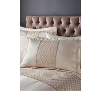 Catherine Lansfield 'deco Sequin' Quilted Pillow Sham Pair In Gold Gold Standard Pillow Case