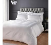 'Deco Sequin' Duvet Cover Set Catherine Lansfield White Super King