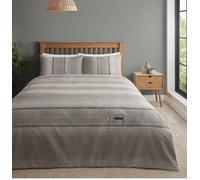 Catherine Lansfield Denim Duvet Cover Double Quilt Bedding Bed Linen Set Natural