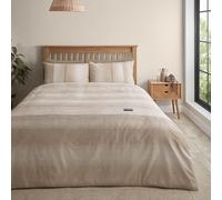 Catherine Lansfield Denim Single Duvet Cover Set with Pillowcase Natural