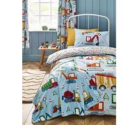 Catherine Lansfield Digger Dreams Duvet Cover Set Blue