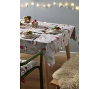 Catherine Lansfield Dining Christmas Gnomes Wipe Clean 137X229 Cm Table Cloth Grey/red Red One Size