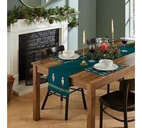 Catherine Lansfield Dining Christmas Nutcracker Pure Cotton Table Runner 33x220 cm Green