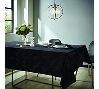 Catherine Lansfield Dining Crushed Velvet 132 x 178 cm Table Cloth Black