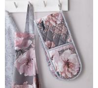 Catherine Lansfield Dining Dramatic Floral 18X88 Cm Oven Glove Grey