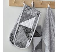 Catherine Lansfield Dining Larsson Geo 18X88 Cm Oven Glove Grey