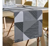 Catherine Lansfield Dining Larsson Geo 33X220 Cm Runner Grey