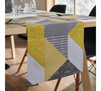 Catherine Lansfield Dining Larsson Geo 33X220 Cm Runner Ochre