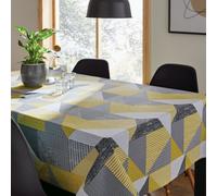 Catherine Lansfield Larsson Geo Cotton Table Cloth 137x229cm Yellow