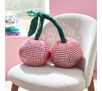 Catherine Lansfield Disco Cherries 3D Shaped Cushion Pink - Pink