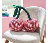 Catherine Lansfield Disco Cherries 3D Shaped Cushion Pink - Pink