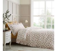 Catherine Lansfield Frill Ditsy Floral Reversible Double Duvet Cover Set with Pillowcases Cream