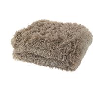 Catherine Lansfield Downstairs Living Cuddly Deep Pile 150X200Cm Blanket Throw Natural