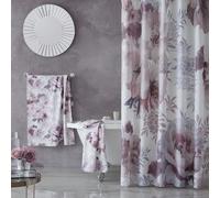 Catherine Lansfield Dramatic Floral 180x180cm Shower Curtain Blush Pink