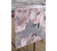 Catherine Lansfield Dramatic Floral Table Runner Grey