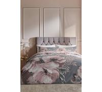 Catherine Lansfield 'Dramatic Floral' Duvet Set in Grey | Size: Single Catherine Lansfield Grey Single