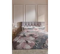 Catherine Lansfield 'Dramatic Floral' Duvet Set in Grey | Size: Single Catherine Lansfield Grey Single
