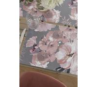 Catherine Lansfield Dramatic Floral Two Pack Wipe Clean Placemats Grey One Size KT/46659/W/PLM2/GY
