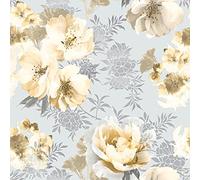 Catherine Lansfield Dramatic Floral Ochre Wallpaper Bedroom Living Room Wallpaper Roll