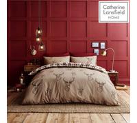 Catherine Lansfield Easy Care Cotton Rich Stag Reversible King Duvet Set