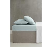 Catherine Lansfield Bedroom Easy Iron Percale Combed Fitted Sheet 25Cm Depth Duck Egg Blue